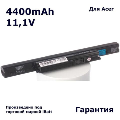 Аккумулятор iBatt 4400mAh, для Aspire 5745DG-5464G64Biks 5745PG-484G64Miks TimelineX 3820TG-373G32iks 3820TG-5454G32iks 4820TG-383G32Miks 5745G-5464G75Miks
