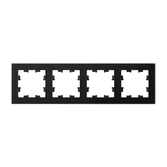 Рамка стеклянная на 4 поста Systeme Electric AtlasDesign Nature Черный глянцевый ATN321004