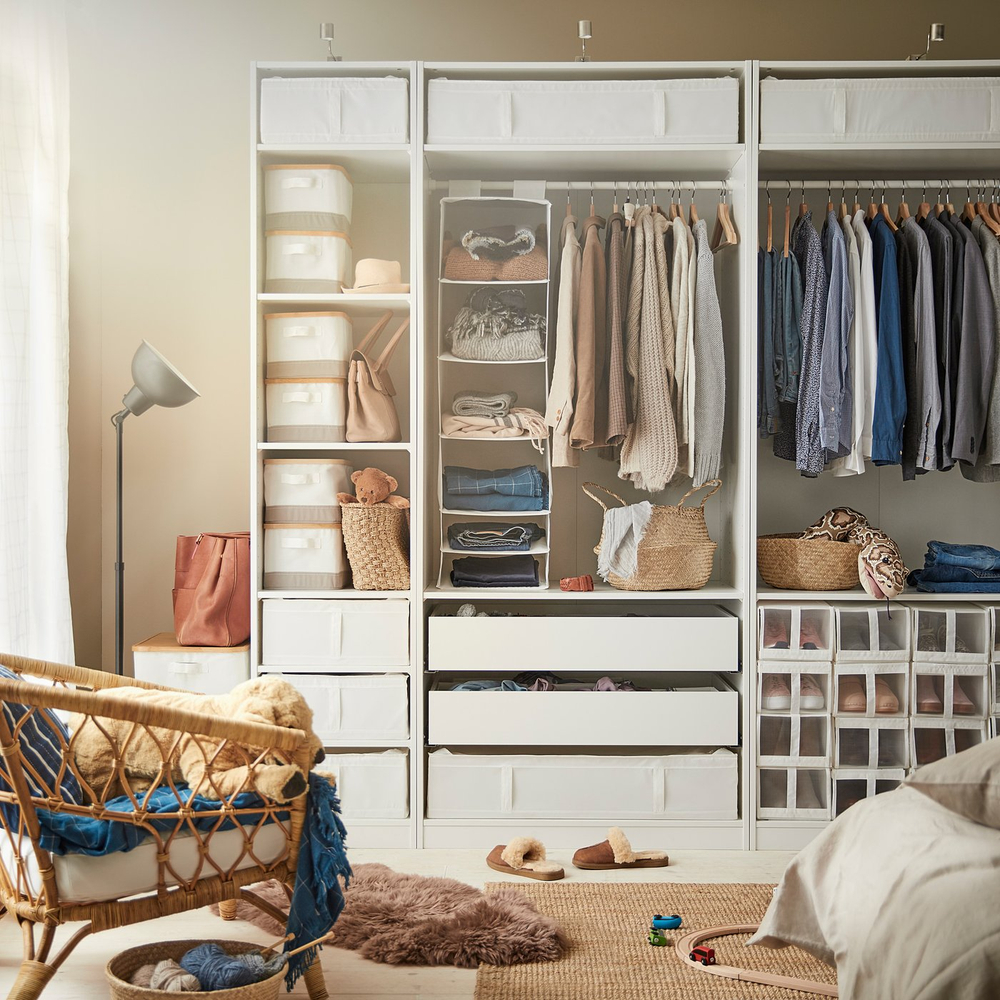 IKEA SKUBB  (ИКЕА СКУББ)  -  Подвесной модуль, 6 секций - белый 35х45х125 см