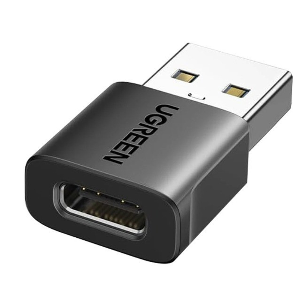 Переходник USB3.0 (папа) на Type-C (мама) Ugreen US701 серый