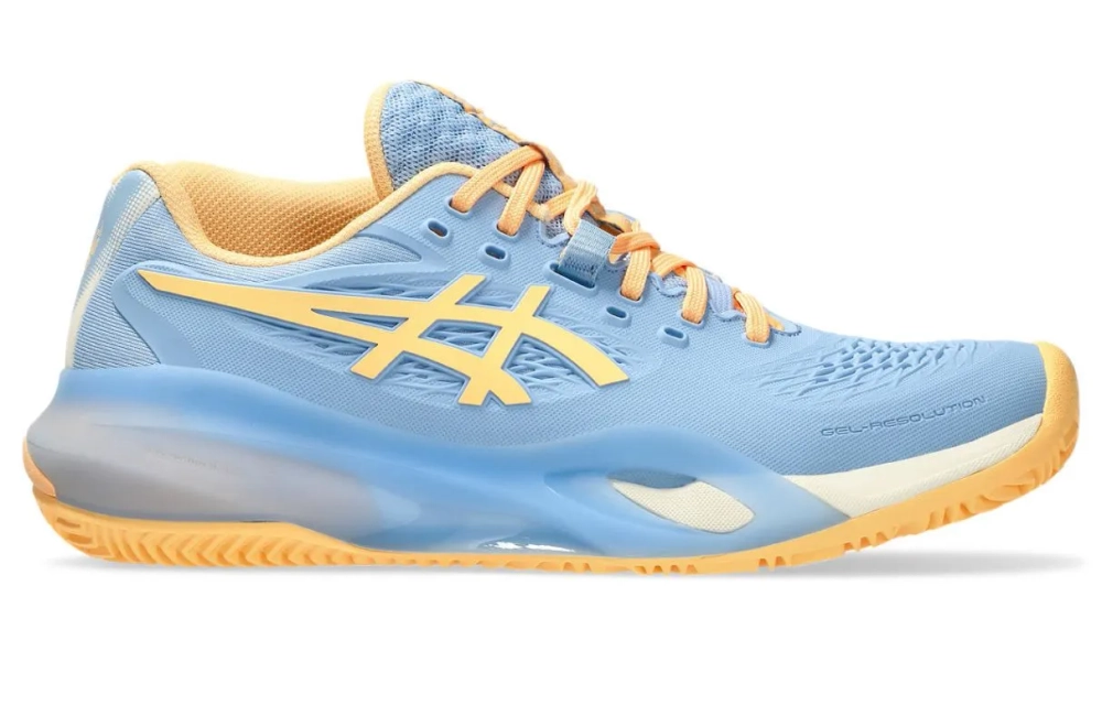 Женские кроссовки для padel Asics Gel-Resolution X Padel - stone wash/orange glow