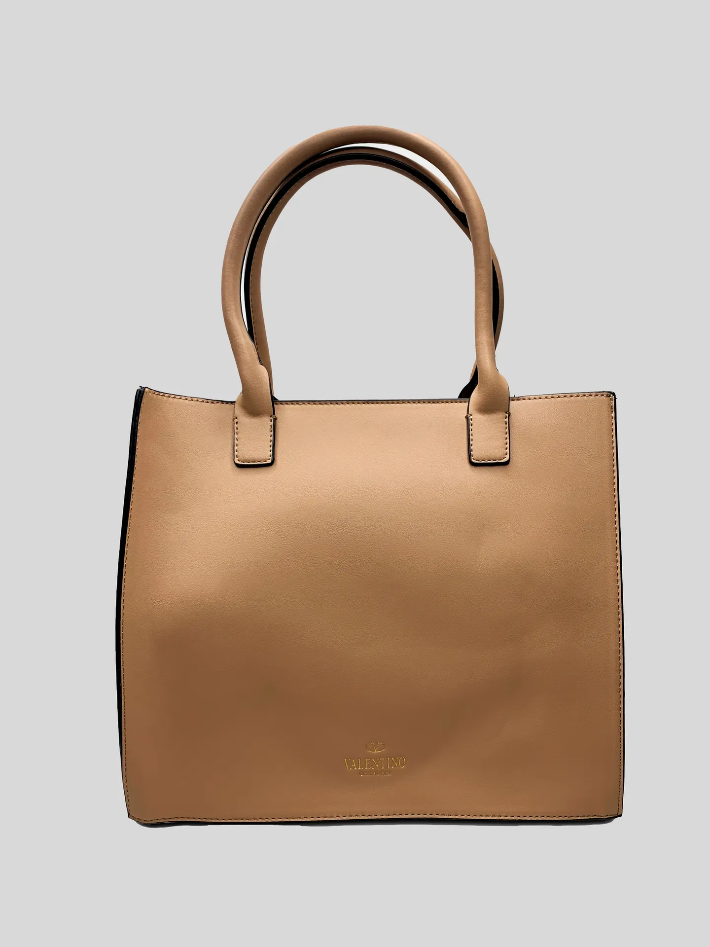 Сумка-тоут Valentino бежевая