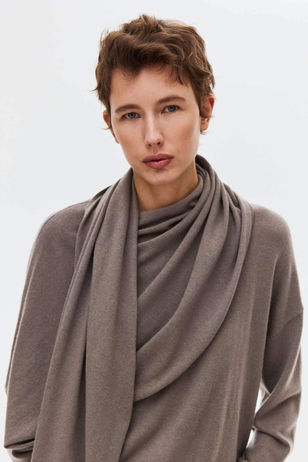 Джемпер из смеси кашемира с шалью - H&M
