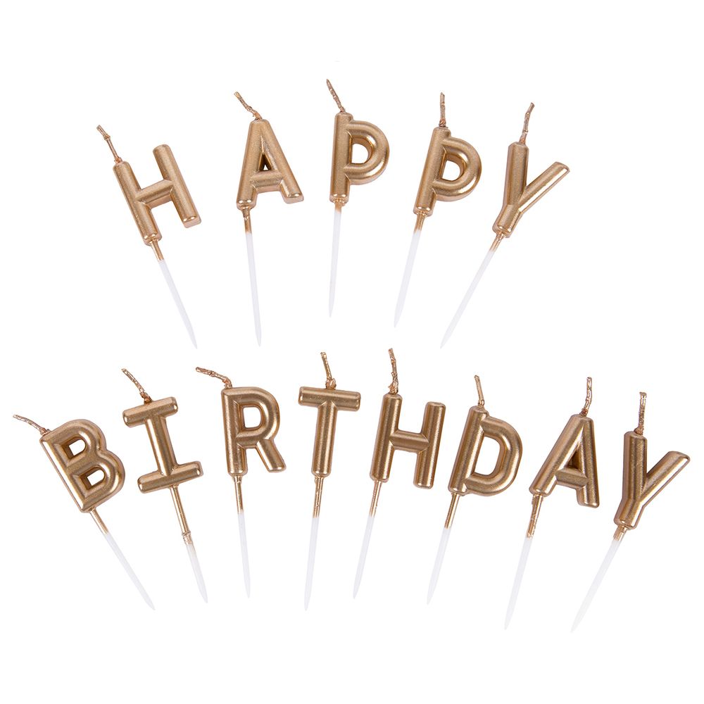 Набор свечей для торта 2.4 г, 12х13 шт, 02_Happy Birthday, Boomzee BCD-16