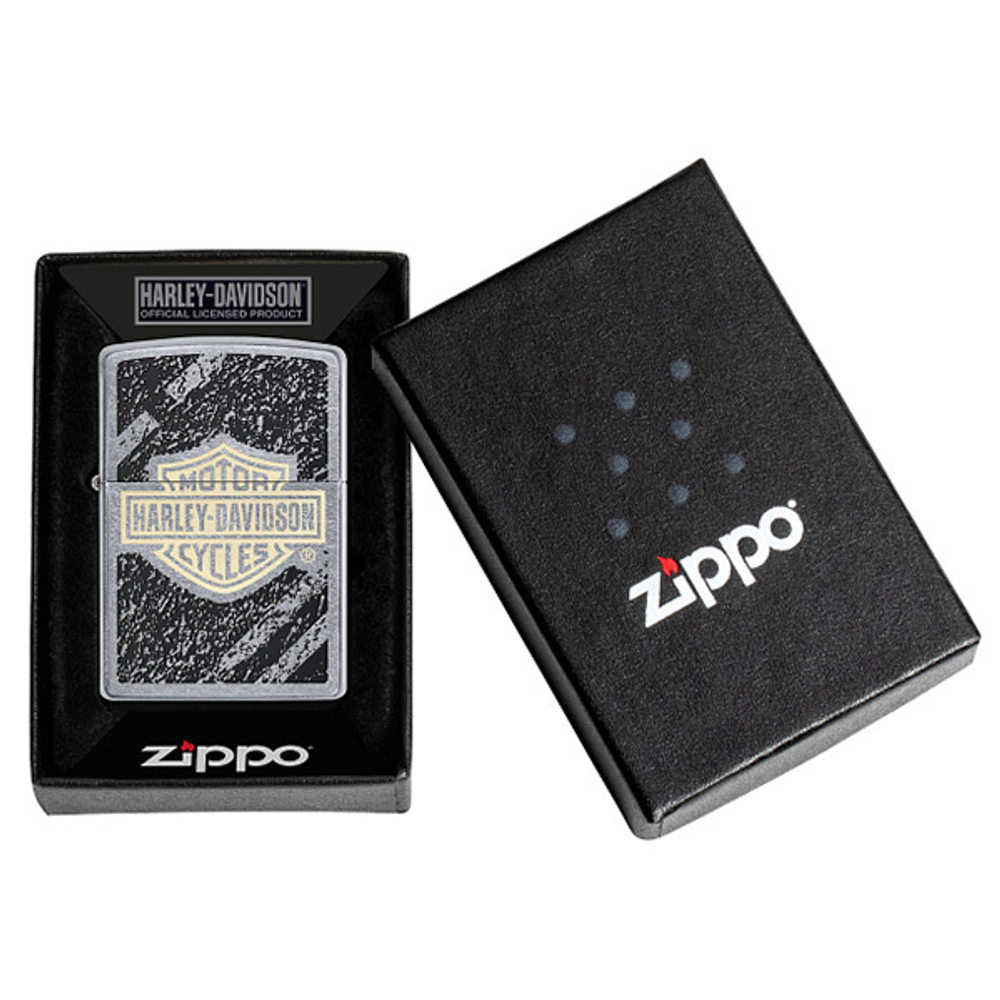 Зажигалка Zippo Harley-Davidson Bar & Shield с покрытием Street Chrome