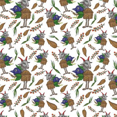 Коза и ворон. Русские сказки.