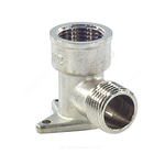 Угольник латунь никель установочный Ду 15 (1/2") 3 отверстия ВР/НР SantechSystems