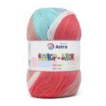 Пряжа Astra Premium (Астра Премиум) Колор-блок (Color-block) / уп.2 мот. по 143 г, 500 м, 03 длинно-секционный