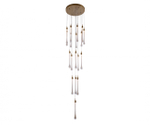 07860-18A,36 Люстра каскадная Асмер латунь d50 h300 Led 54W (3000k). ТМ Kink Light