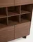 Высокий 4-дверный буфет Norlen 160х100х40 см, темный орех