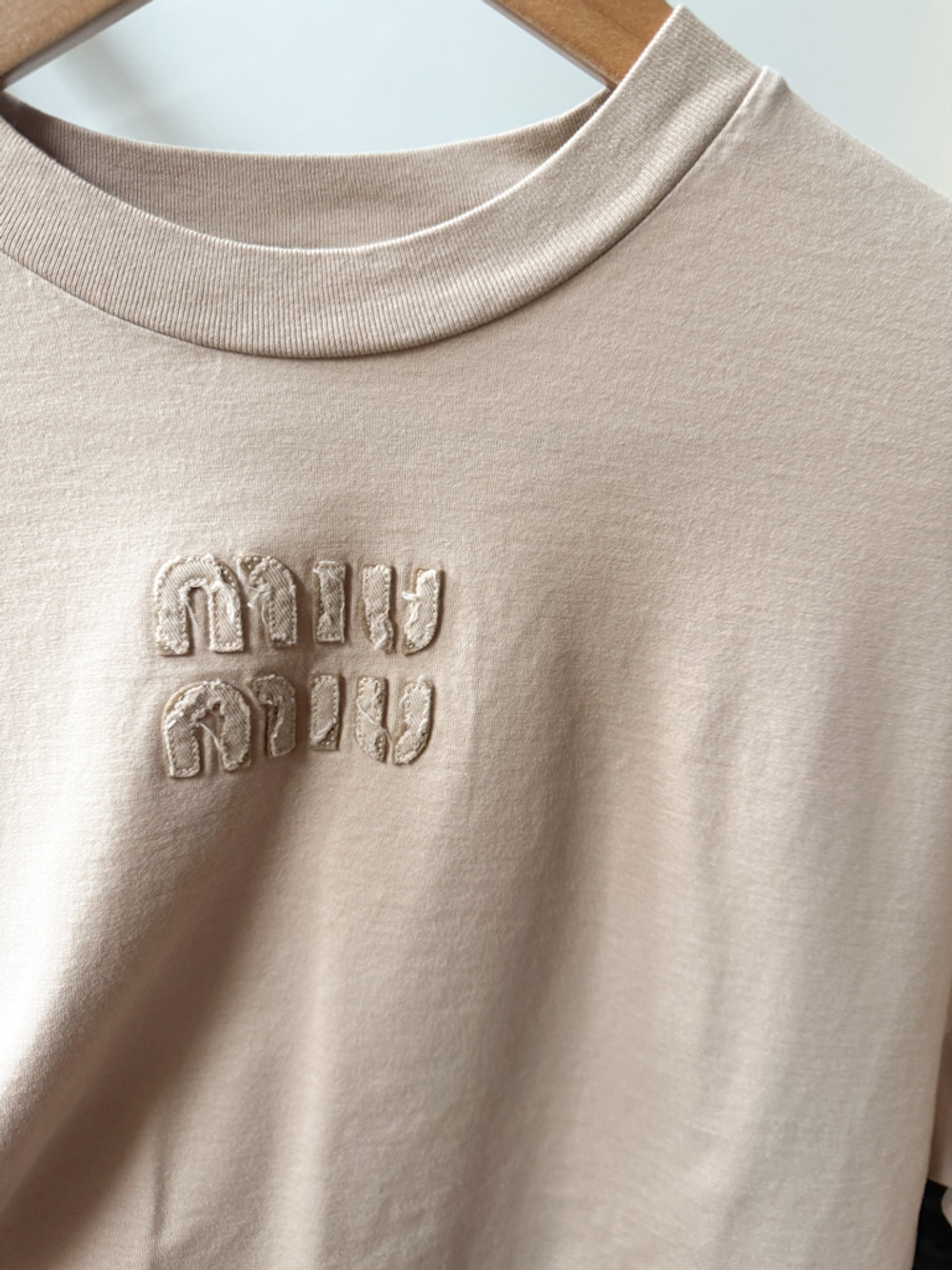 Хлопковая футболка Miu Miu, XS