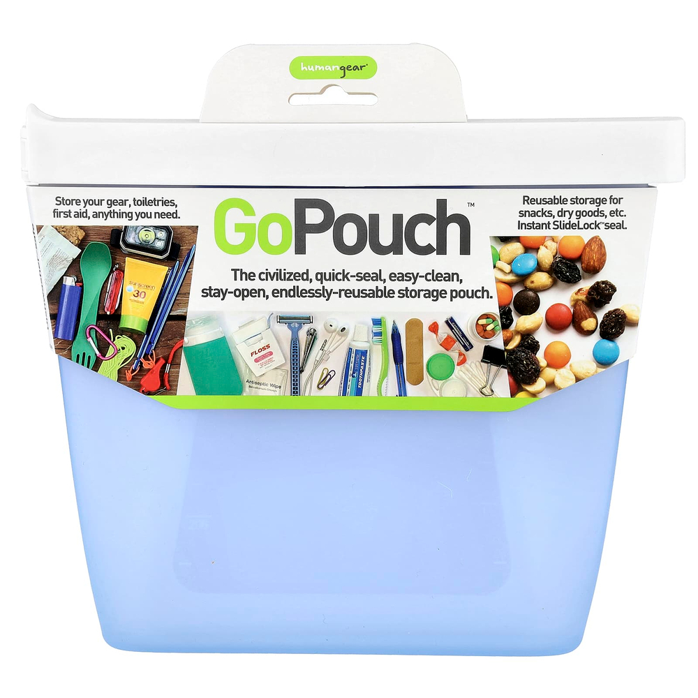 Humangear, Go Pouch™, средний, синий, 800 мл (28 жидк. унций)