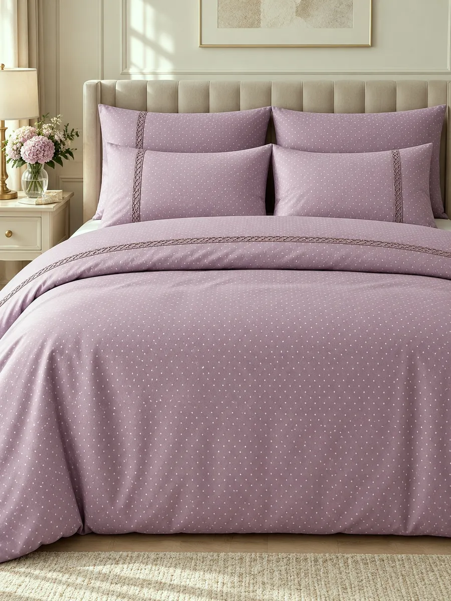 Gelin Home КПБ 6 пр. MYKONOS сиреневый пододеяльник 200*220, простынь 240*260, наволочки 50*70 2шт, декоративные наволочки 50*70 2шт GLNN204 — фото 2