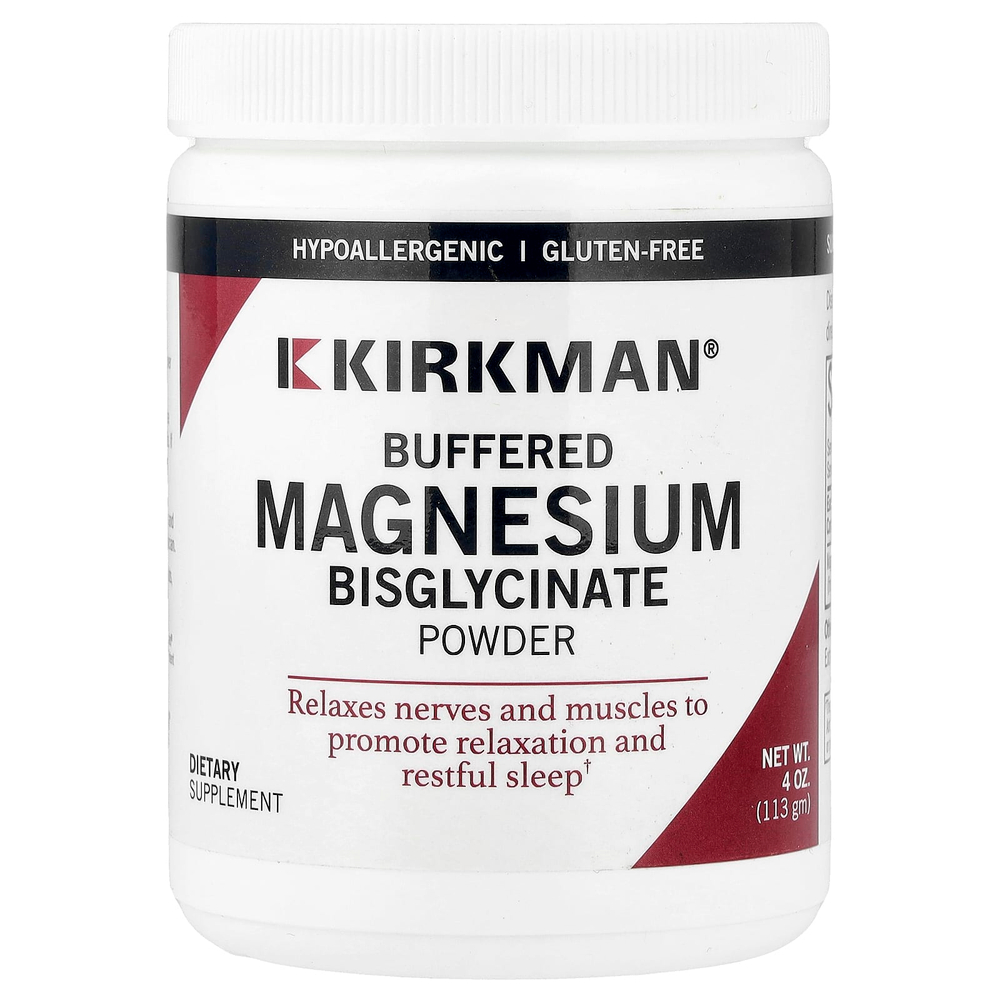 Kirkman Labs, Буферизованный порошок бисглицината магния, 113 г (4 унции)