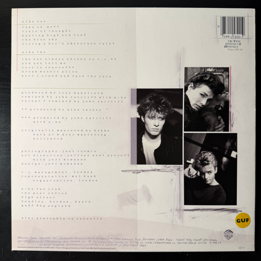 a-ha ‎– Hunting High And Low (Германия 1985г.)
