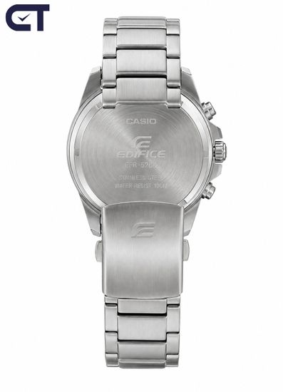 CASIO EFR-526D-5CVUDF EDIFICE мужские наручные часы — стальной хронограф с бордовый циферблатом