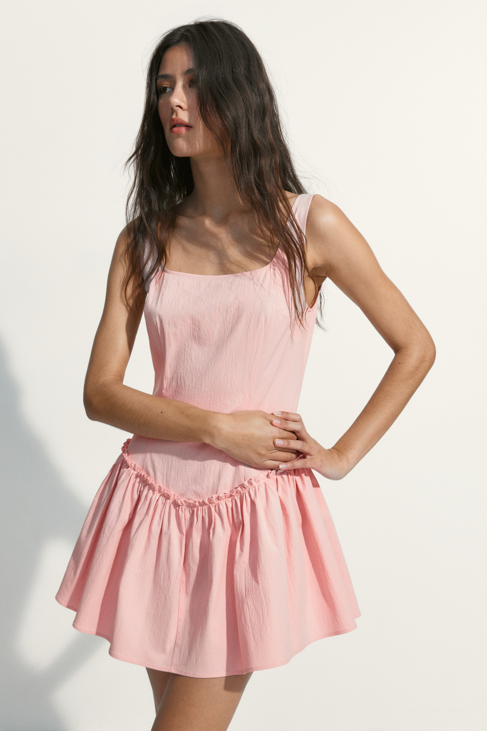 Платье из крепа с юбкой клёш - H&M