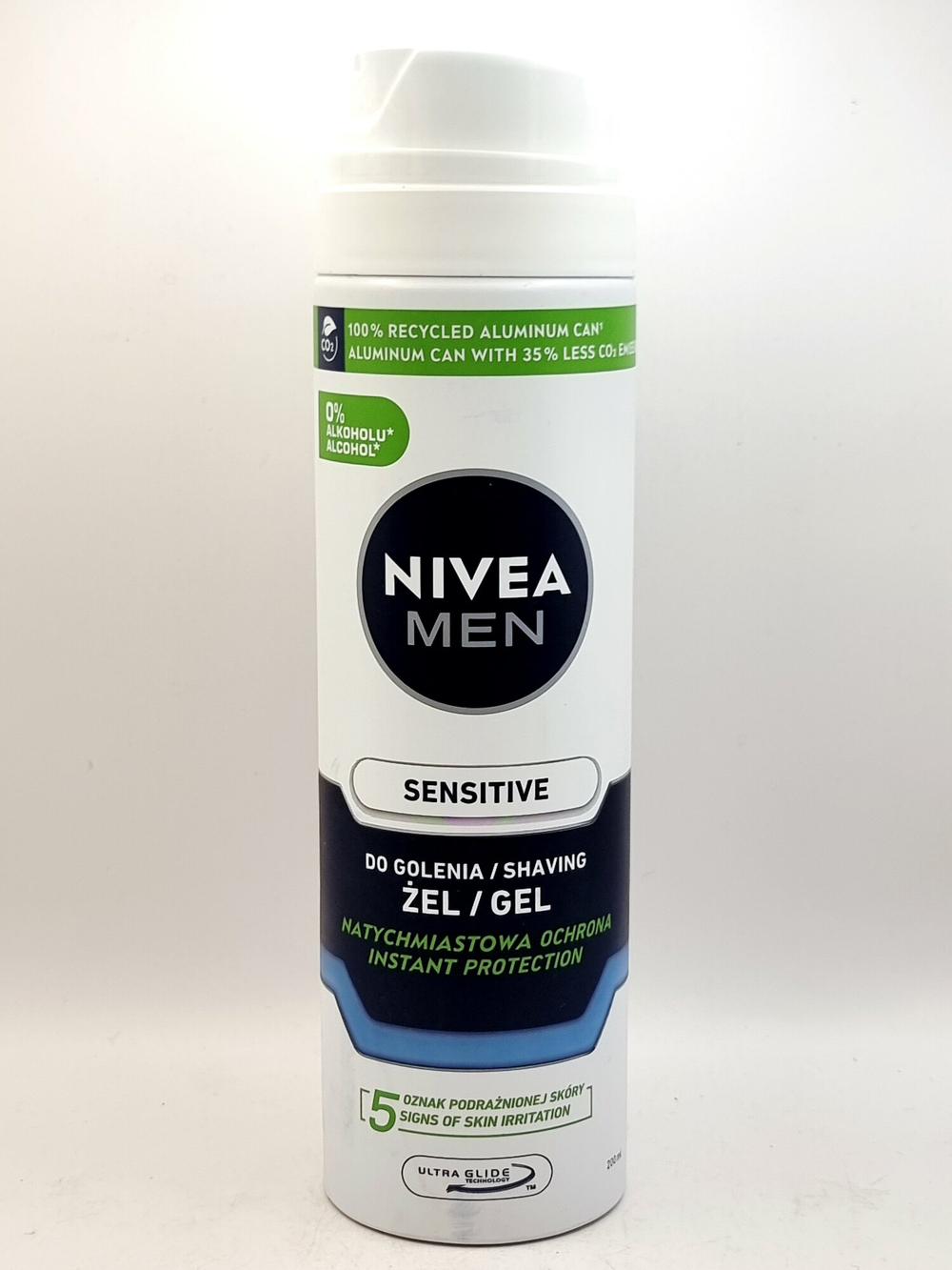 Гель для бритья успокаивающий NIVEA MEN для чувствительной кожи без спирта, 200 мл (Из Финляндии)