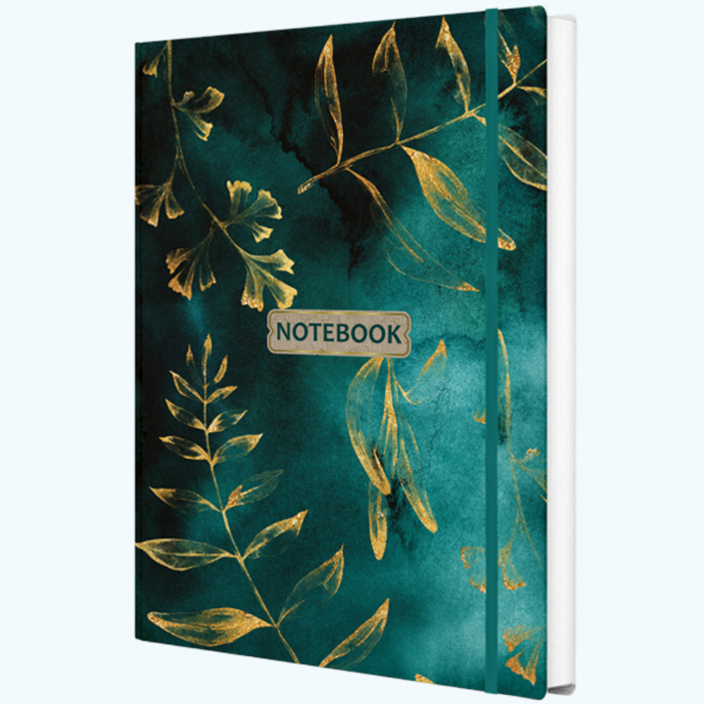 Блокнот "Gold floral pattern" А5 96 листов книжный переплет, сшивка