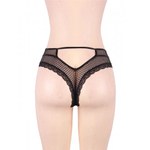 Трусики танга Ladies, черные, 3XL-4XL