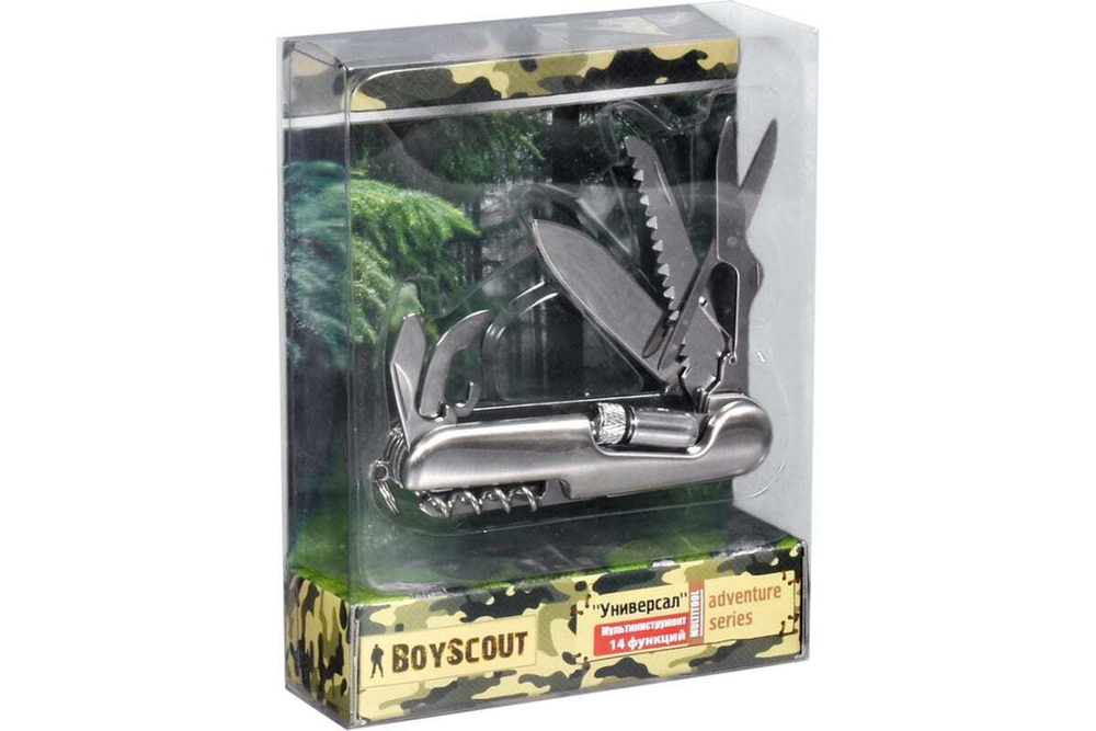 МУЛЬТИИНСТРУМЕНТ BOYSCOUT УНИВЕРСАЛ 14ФУНКЦИЙ 61285
