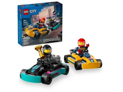 Конструктор LEGO City 60400 Гоночные картинг-кары и водители