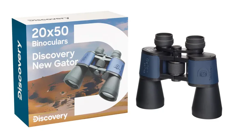 Бинокль Levenhuk Discovery New Gator 20x50 с коробкой на фоне природы