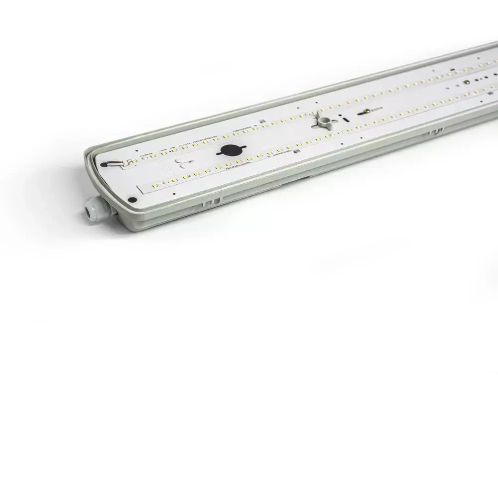 Светильник LED ДСП Айсберг 76W-9500Лм IP65 5000К прозрачн. с БАП 3ч 1262х124х85мм vs103-76-tr-5k-li3h