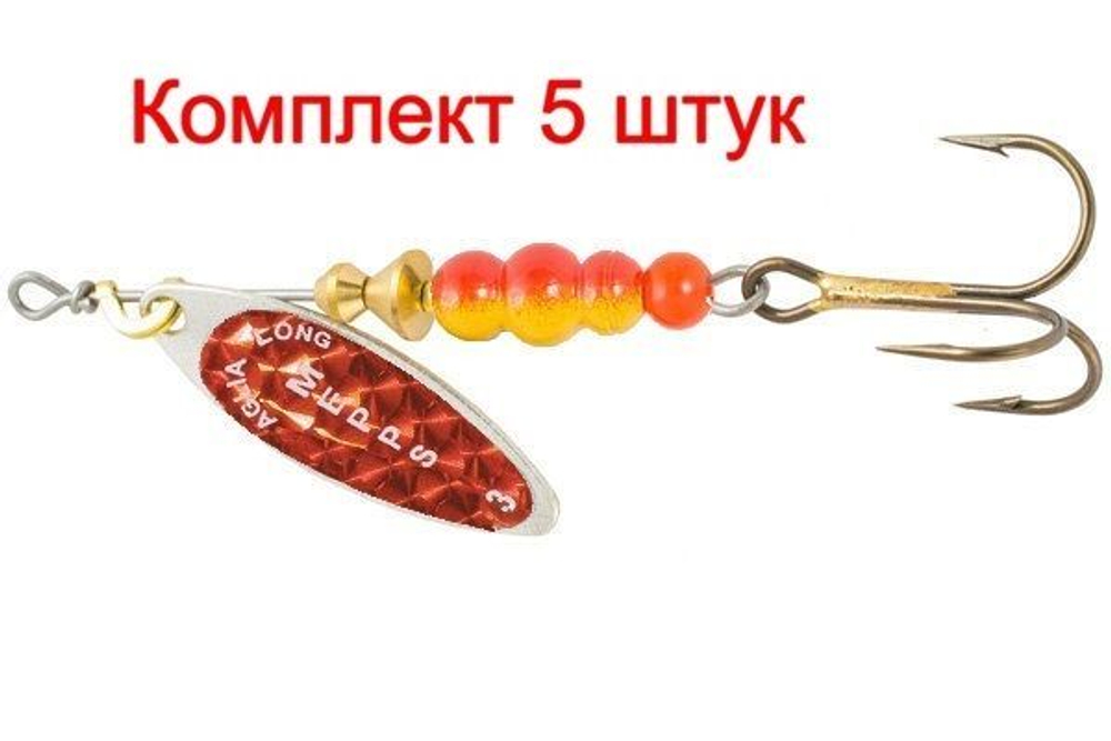 Блесна для рыбалки вращающаяся Mepps AGLIA LONG REDBO