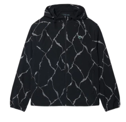 Мужская теннисная куртка Lacoste Reflective Crocodile Print - black