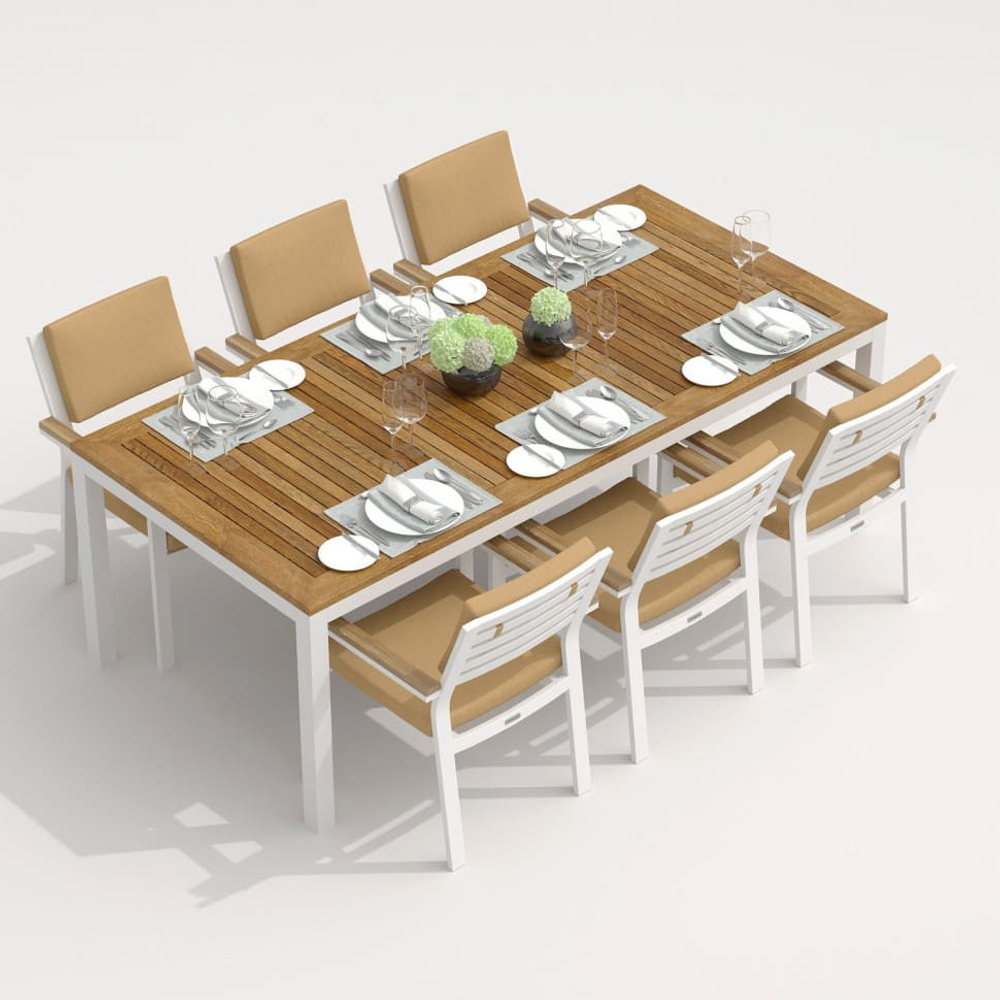 Стул Ideal Patio БОНТА бежевый - белый каркас