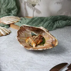Блюдо для подачи 20*14,5 см h6 см 150 мл емкость для закусок Pearl Shell Frutti di Mare P.L. [1]