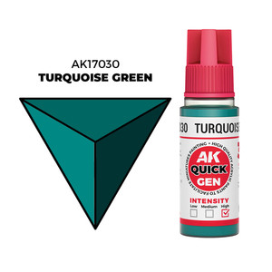 AK Interactive Turquoise Green Quick Gen - контрастная акриловая краска, 18 мл