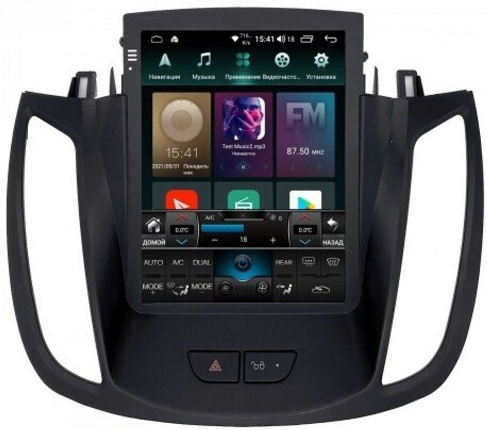 Магнитола для Ford Kuga 2011-2019 - Airok RT-1716 ("Тесла-Стиль"), Android 11, Быстрая, SIM-слот