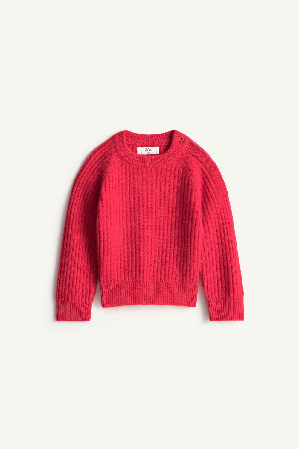 ZARA СВИТЕР ИЗ 100% ШЕРСТИ - LIMITED EDITION, ЯРКО-КРАСНЫЙ