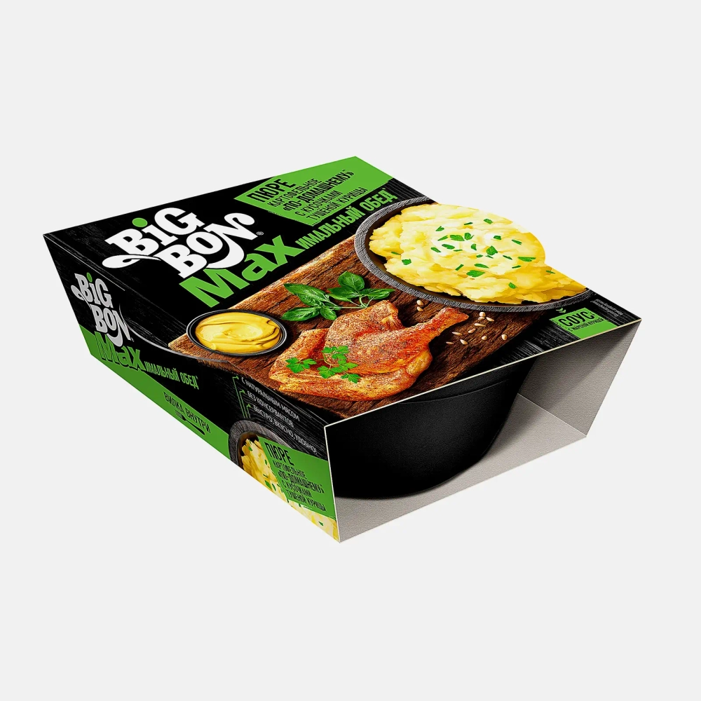 Картофельное пюре Big Bon быстрого приготовления c курицей и соусом 110г