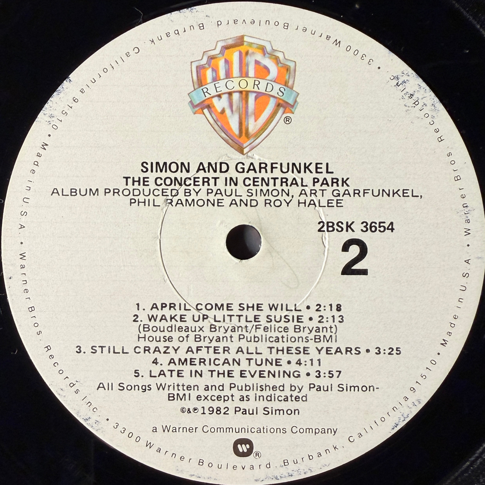 Simon & Garfunkel ‎– The Concert In Central Park 2LP (США 1982г.)