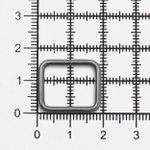Рамка металл прямоугольная разъемная 15.5 мм (19.3х16.2 мм, ⌀1.9 мм), чер.никель, 100 шт, 2AR029