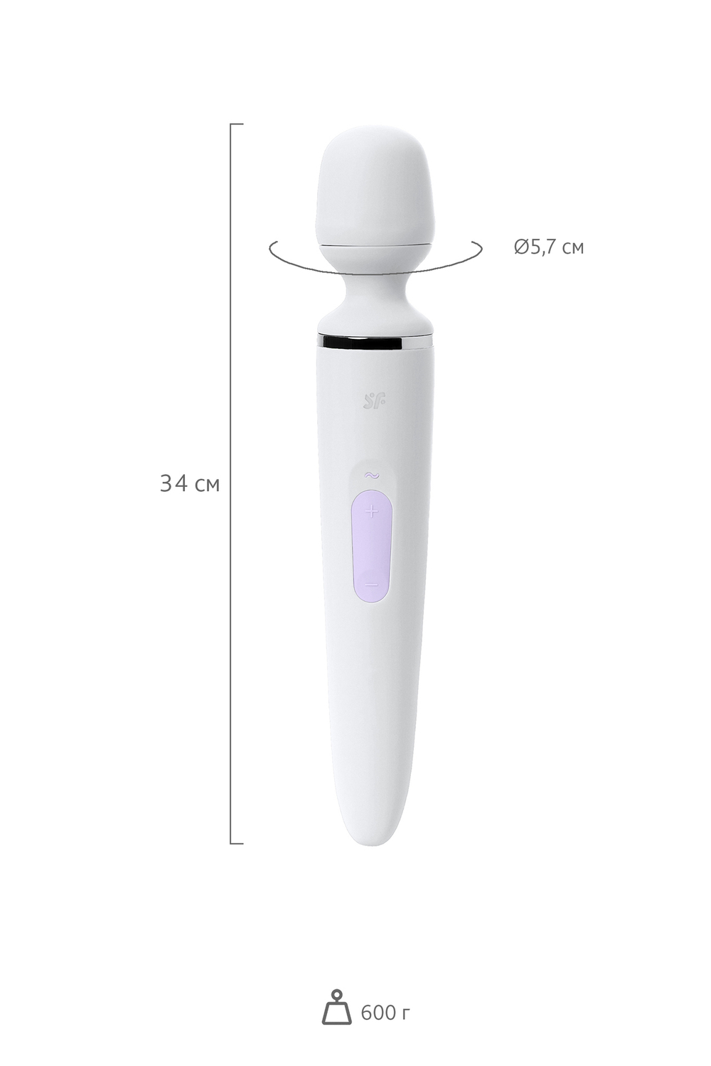 Нереалистичный вибратор Satisfyer Woman Wand 10 режимов белый 34 см
