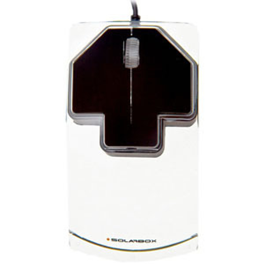 Мышь SolarBox X07 Black USB Travel Optical Mouse, 1000DPI, прозрачный корпус с LED-подсветкой