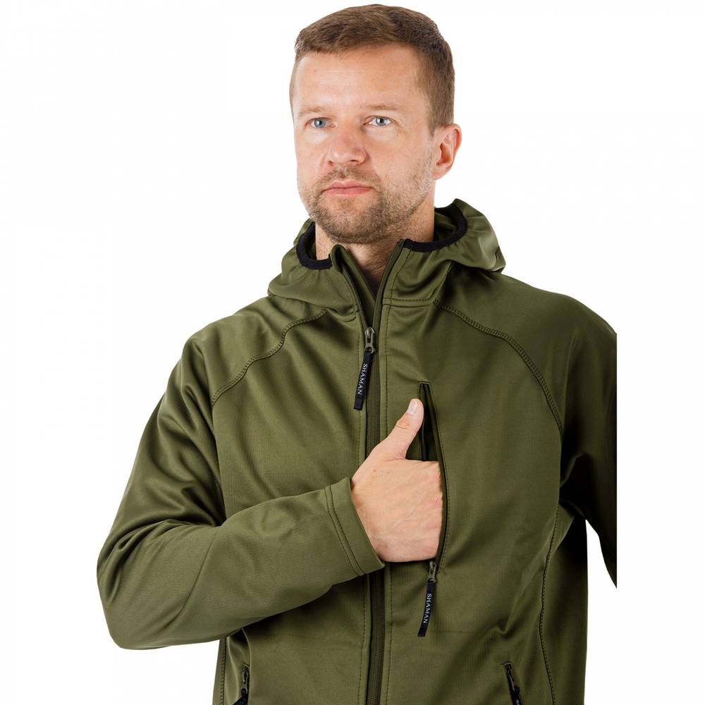 Толстовка мужская "Hunter", softshell, оливковый /olive, ХСН