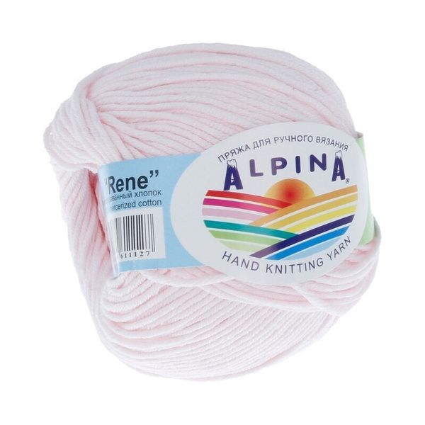 Пряжа Alpina Rene / уп.10 мот. по 50г, 105м, 030 св.розовый