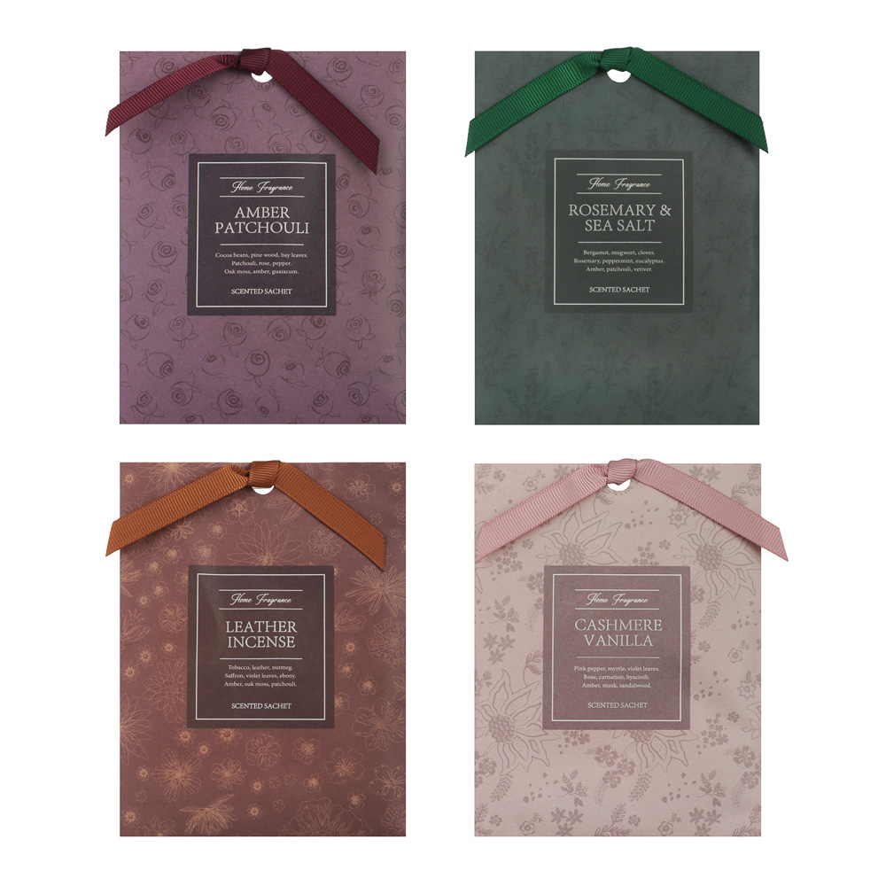 Ароматизатор саше тм NEW GALAXY, 20гр, Rosemary & Sea Salt, Leather Incen, Amber Patch, Cashm Vanil