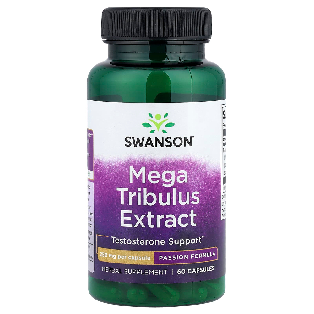 Swanson Vitamins, Экстракт Mega Tribulus, 250 мг, 60 капсул