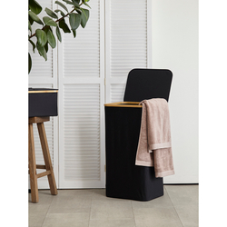 Корзина для белья 41х35х74см Smart Solutions Neat Tall черная