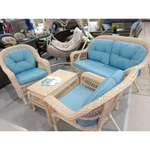 Плетеный комплект для отдыха из искусственного ротанга LV-520 White-Blue