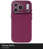Чехол Decoded Leather Case для iPhone 18 Pro / 17 Pro Aubergine