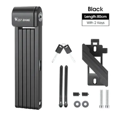 Замок велосипедный West Biking, YP0705080, чёрный