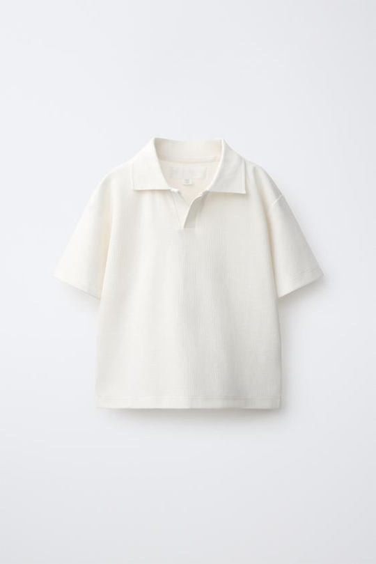 ZARA ОДНОТОННОЕ ПОЛО, ЦВЕТ ЛЬДА