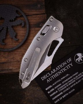 Нож Microtech M-Stitch 169MRL-10MS1 - рукоять титан, сталь - M390MK